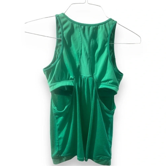 Athleta Green Supercharged Mesh Tank 2 in 1 Bra Top, Size Small, Good Condition - Picture 5 of 5